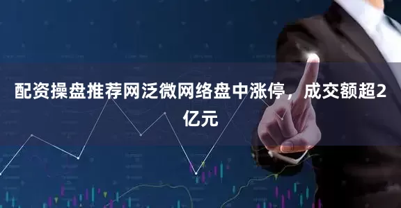 配资操盘推荐网泛微网络盘中涨停，成交额超2亿元