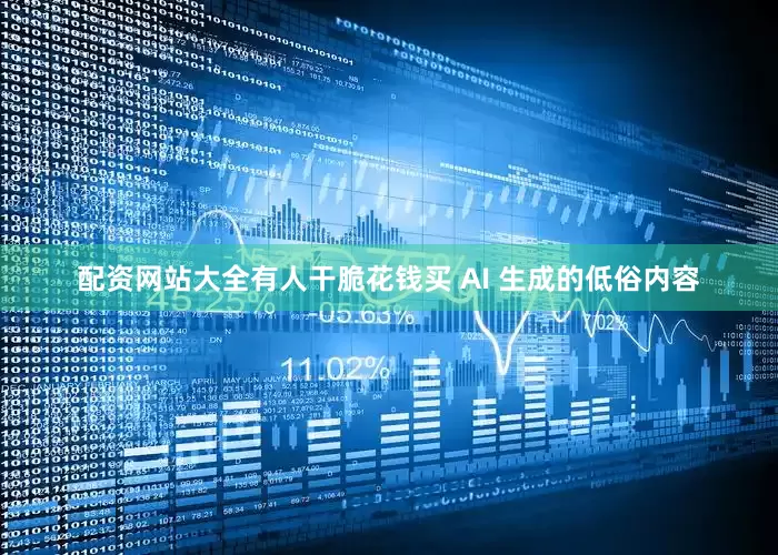 配资网站大全有人干脆花钱买 AI 生成的低俗内容